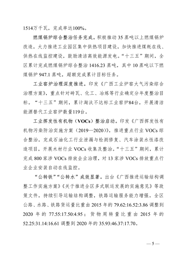 《广西壮族自治区“十四五”空气质量全面改善规划》印发(图5)
