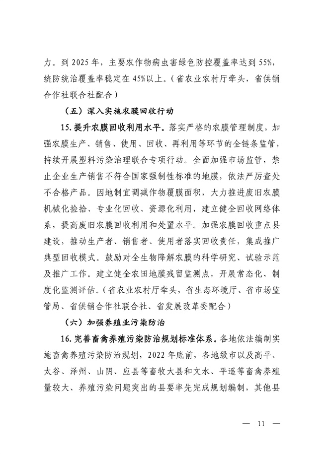 五部门联合印发《山西省深入打好农业农村污染治理攻坚战实施方案（2021-2025年）》！(图11)